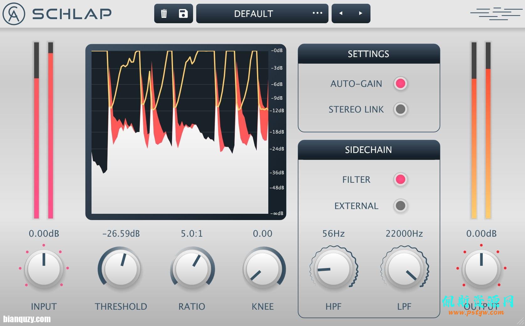 特色的无限限制压缩效果器Caelum Audio – Schlap 1.0.7 VST3, AAX, AU 音乐制作插件下载插图