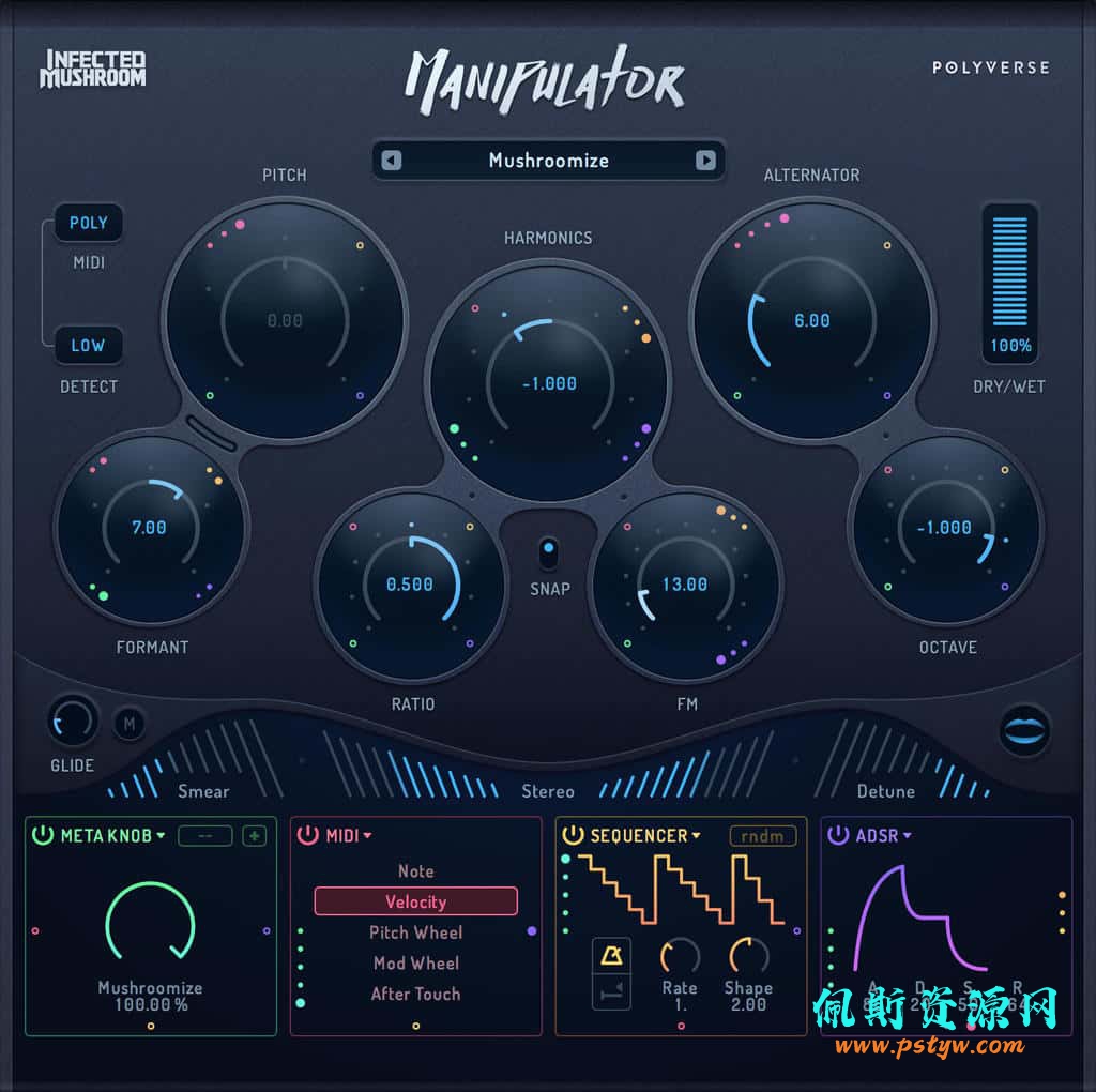 VST效果器polyverse music manipulator v1.0.1 [win-osx]人声特殊效果插件电音变声