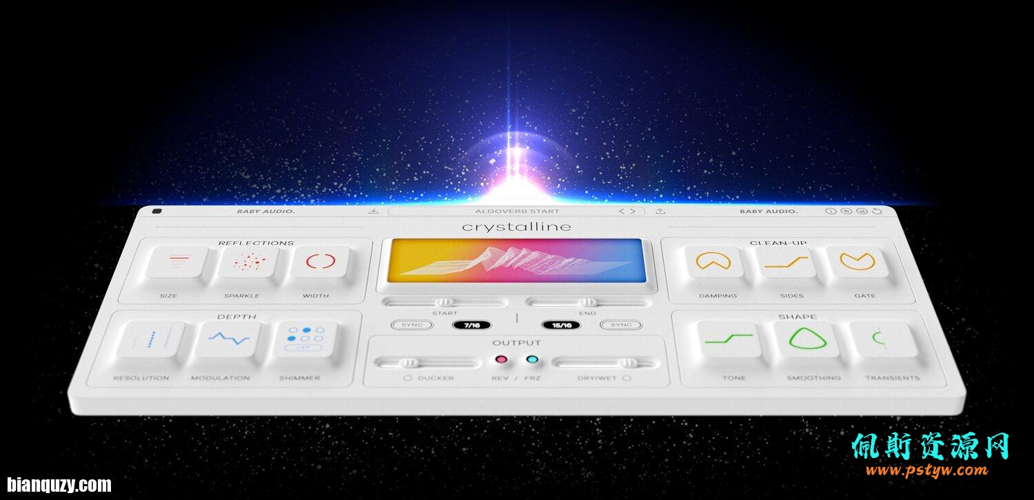 全新的现代混响插件BABY Audio Crystalline v1.3人声效果器VST音频乐器混响效果