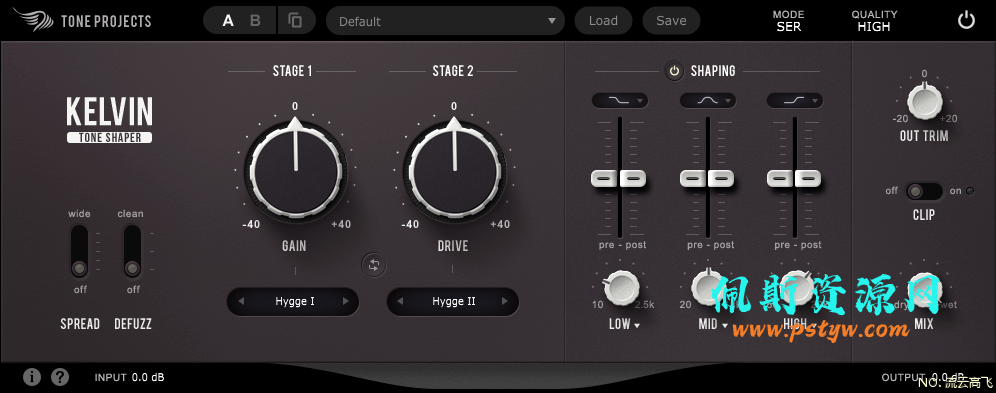 Tone Projects Kelvin v1.5.5 双级饱和与强大的推/拉均衡相结合塑造精美音色