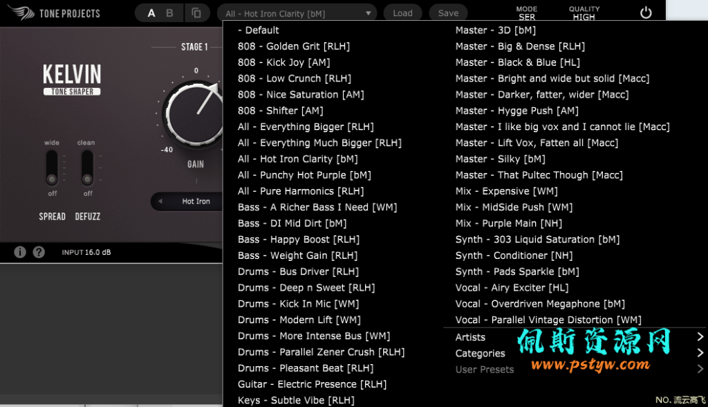 Tone Projects Kelvin v1.5.5 双级饱和与强大的推/拉均衡相结合塑造精美音色插图2 Tone Projects Kelvin v1.5.5 双级饱和与强大的推/拉均衡相结合塑造精美音色插图2
